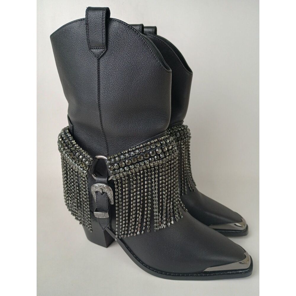 DanielXDiamond Women's Black High Noon Western Boot Snip Toe DD3005 Size 6.5